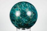 Bright Blue Apatite Sphere - Madagascar #198696-1